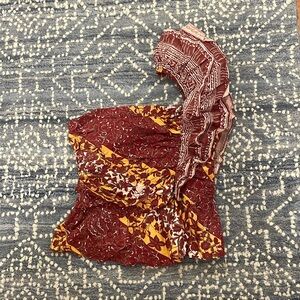 Love the Label Off the Shoulder Printed Blouse